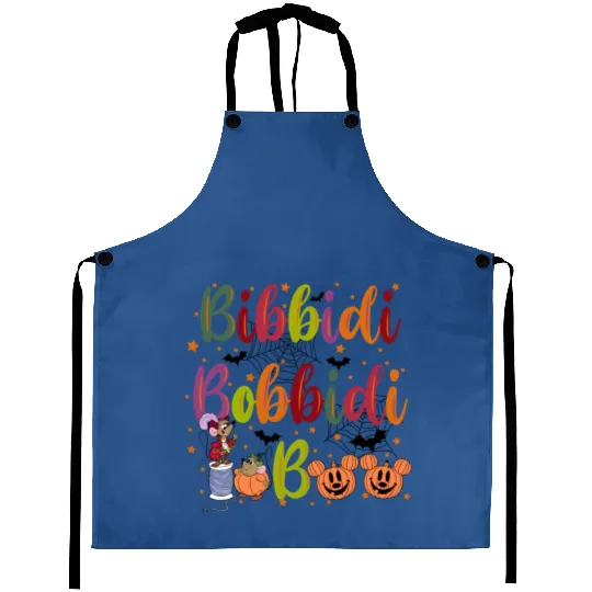 Bibbidi Bobbidi Boo Halloween Aprons, Jaq And Gus Halloween Aprons, Disney Cinderrella