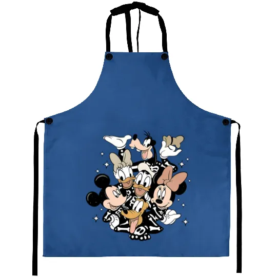 Disney Halloween Crop Top, Mickey Skeleton Crop Top Aprons