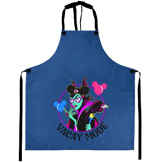 Maleficent with Mickey Balloon Vacay Mode Aprons / Sleeping Beauty Disney Villain Aprons