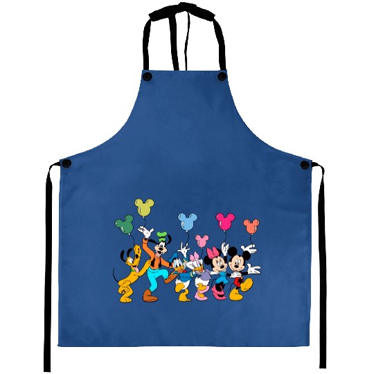 Disney Mickey And Friends Aprons, Mickey Friends Aprons, Disney Balloon Aprons
