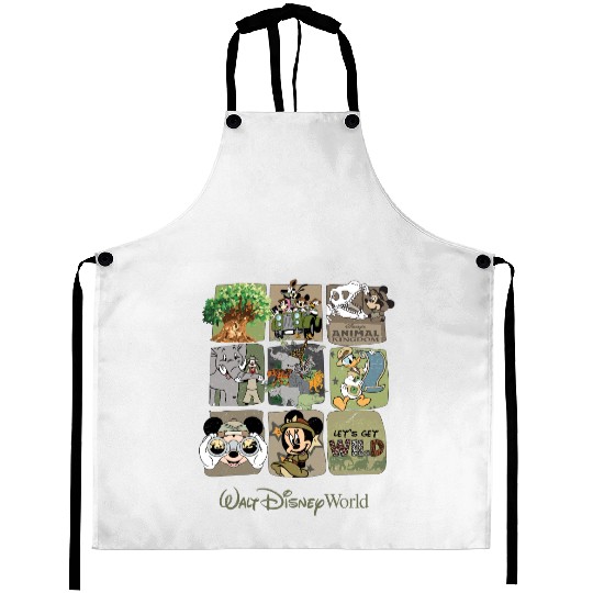 Disney Animal Kingdom Aprons, Vintage Animal Kingdom Aprons, Mickey Safari Aprons
