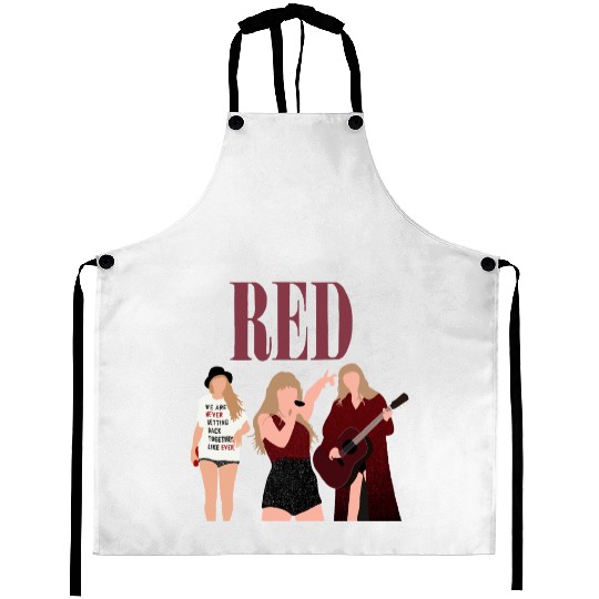 taylorswift red eras tour art Aprons