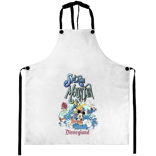 Retro Splash Mountain Aprons, Mickey and Friends Aprons, Disneyland Water Ride Aprons