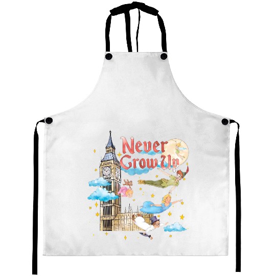 Disney Peter Pan Aprons, Never Grow Up Aprons, Tinker Bell Aprons, Neverland Aprons, Disney Vacation Aprons