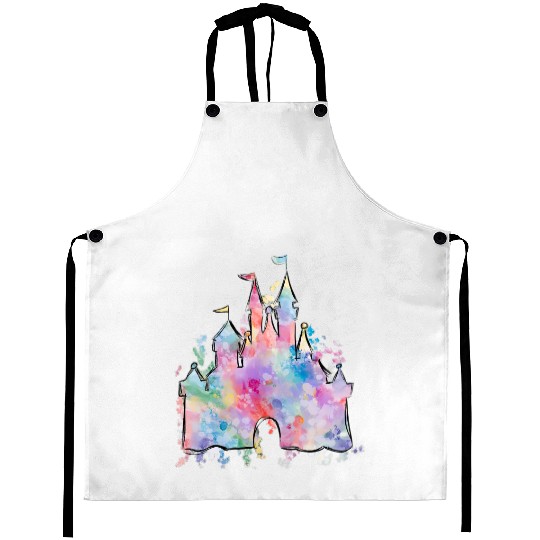 Watercolor Disney Castle - Muscle Tank, Magical Castle, Disney Aprons, Disney Cinde, Disney Matching, Disney Princess, Women's Disney.