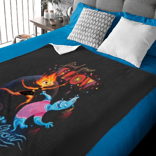 Discover Ember Wade Disney Elemental Baby Blankets, Find Your Glow and Flow Couple Matching