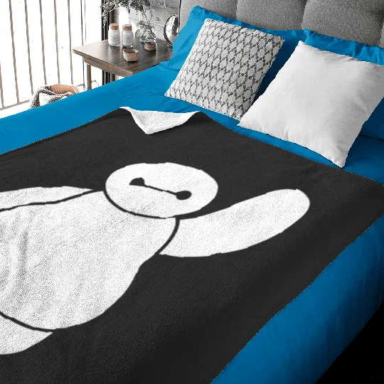 Disney Movie Big Hero 6 Baymax Waving Baby Blankets