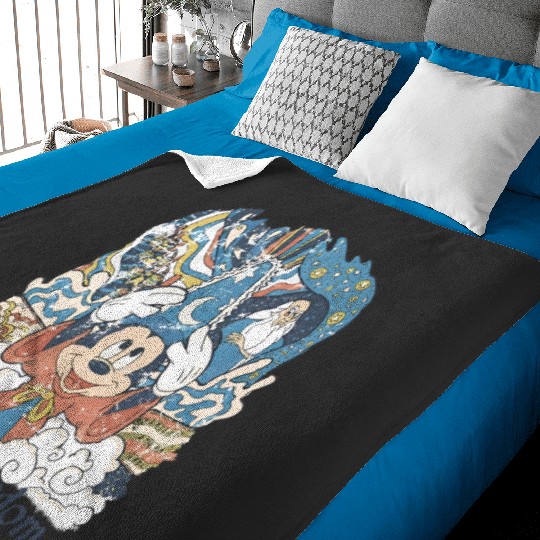 Vintage Magic Kingdom tanks, Disneyland Baby Blankets, Retro Mickey Mouse Baby Blankets