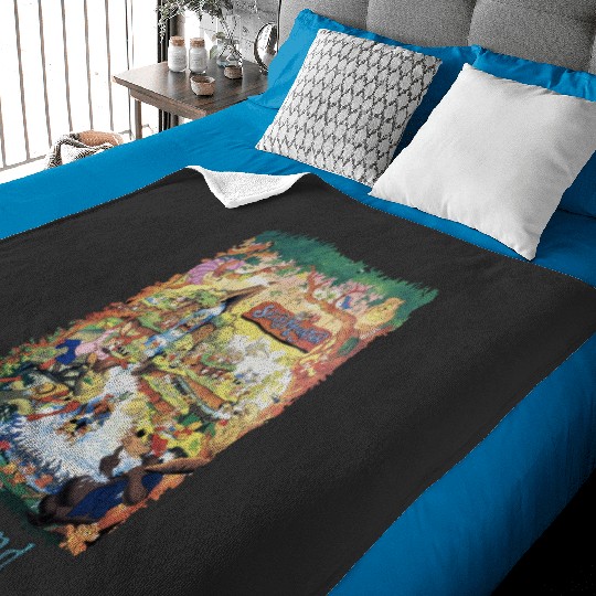 Retro Disneyland Splash Mountain | Disney Characters Splash Mountain Baby Blankets