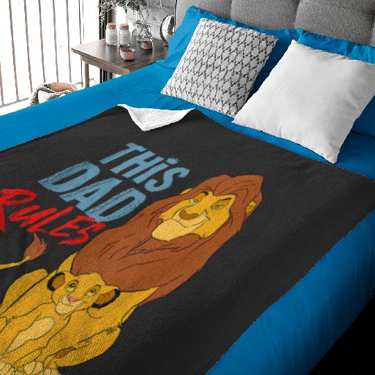 Disney The Lion King Simba and Mufasa This Dad R Baby Blankets