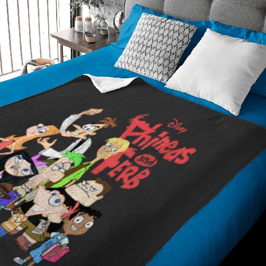 Discover Disney Phineas And Ferb The Group Logo Baby Blankets