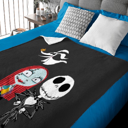 Disney Nightmare Before Christmas Jack and Sally Baby Blankets