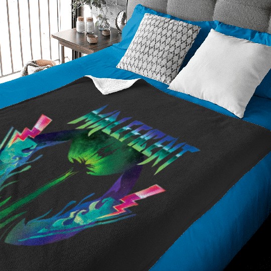 Disney Villains Maleficent 90s Rock Band Neon 90 Baby Blankets