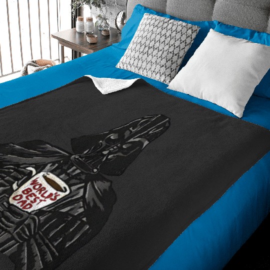 Darth Vader World's Best Dad Mug Baby Blankets, Disney Star Wars Baby Blankets,