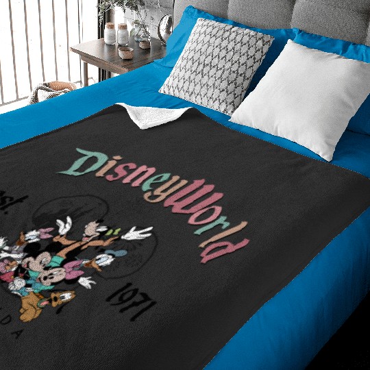 Retro Disneyworld | Disney Castle Baby Blankets | Vintage Disneyland Baby Blankets