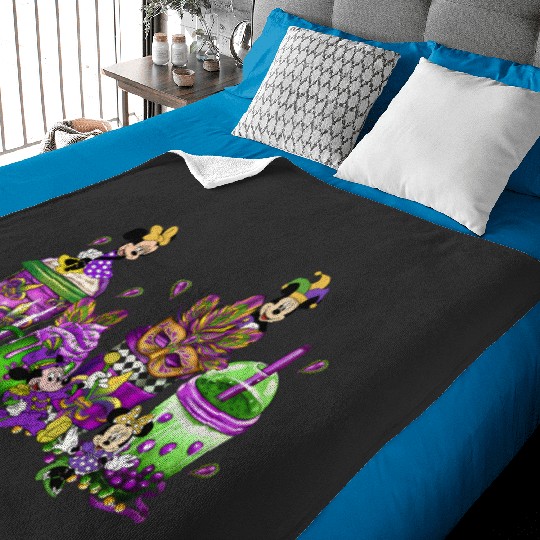 Disney Milktea Mardi Gras Baby Blankets,Mickey New Orleans Baby Blankets