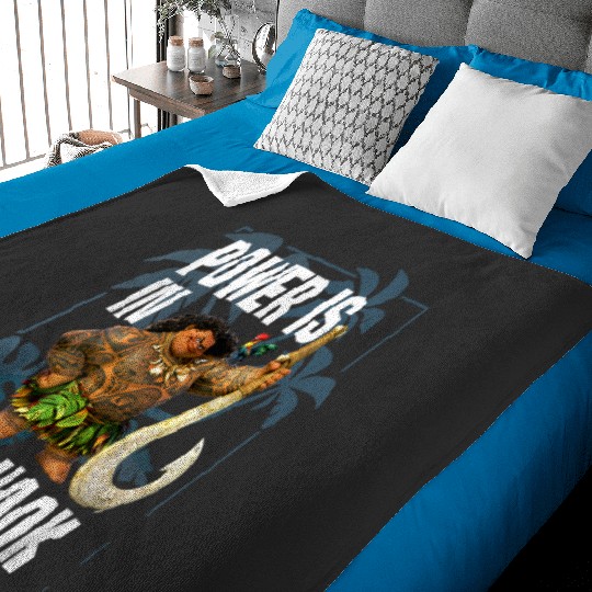 Disney Moana Maui Power Is In The Hook Portrait Baby Blankets