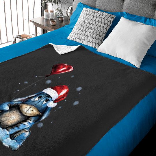 Christmas Winnie The Pooh Baby Blankets, Disney Christmas Vacation Baby Blankets, Eeyore Baby Blankets