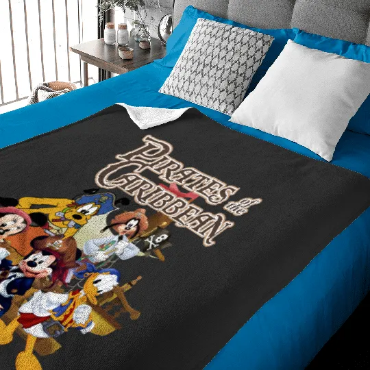 Disney Mickey And Friends Pirate Of The Carribean Baby Blankets