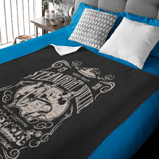 Mickey Steamboat Willie Classic 1928 Disney 100th Bella Baby Blankets Gildan Baby Blankets Unisex