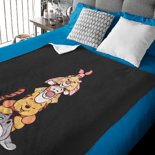 Retro Disney Winnie The Pooh Baby Blankets, The Pooh and Friends Baby Blankets