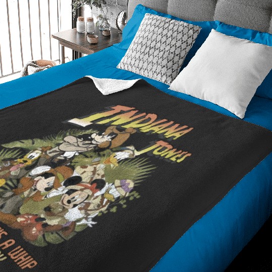 Mickey And Friends Indiana Jones Baby Blankets, Indiana Jones Ride Baby Blankets, Disneyland Baby Blankets