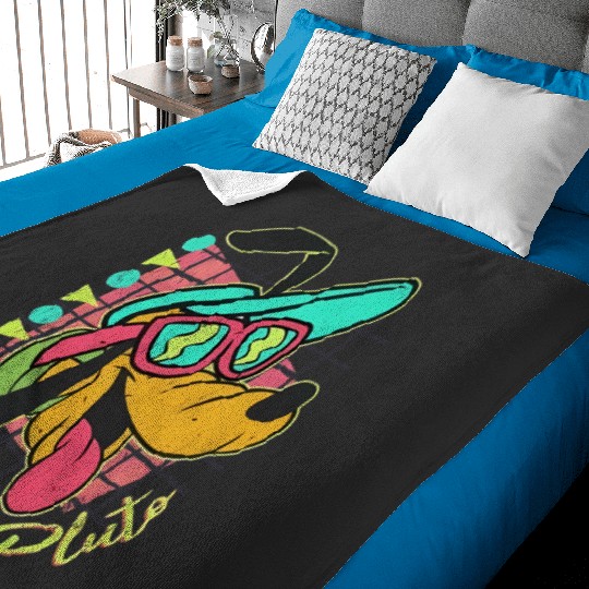 Pluto Big Face Vintage Retro 80s Baby Blankets Disney Trip 2023 Baby Blankets