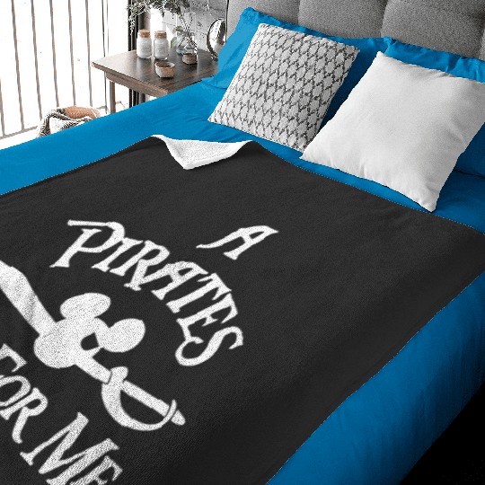 Discover Pirates Life For Me Mickey Baby Blankets, Disney Pirates of Caribbean Baby Blankets