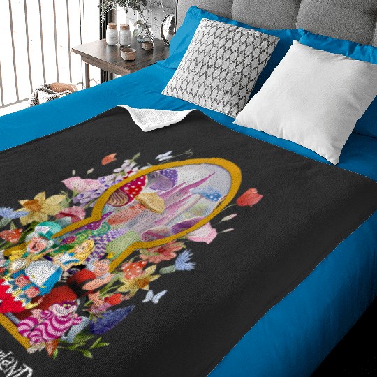 Retro Alice In Wonderland Watercolor  Baby Blankets, Retro Disney Baby Blankets, Alice Baby Blankets, Disney World Baby Blankets, Disney Movie Baby Blankets, Disneyland Trip