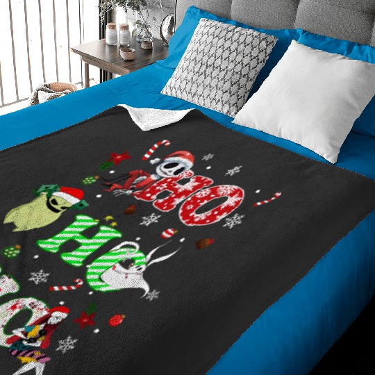 Ho Ho Ho The Nightmare Before Christmas Baby Blankets, Disney Christmas Baby Blankets