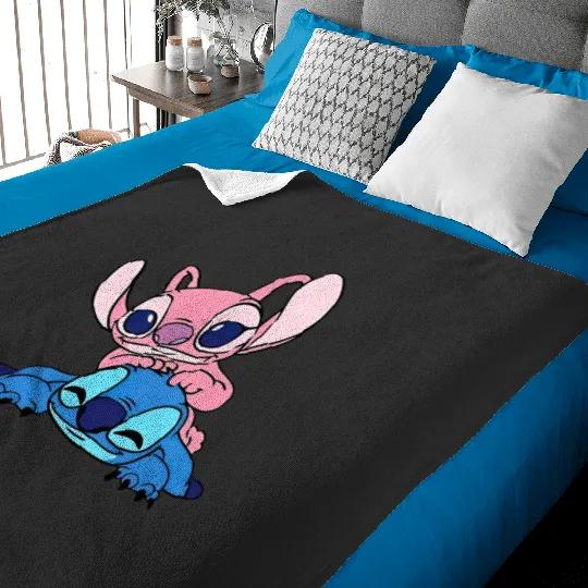 Stitch Disney Baby Blankets, Stitch and Angel Baby Blankets, Disneyland Baby Blankets