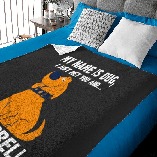 Disney Up My Name is Dug Squirrel Graphic Baby Blankets