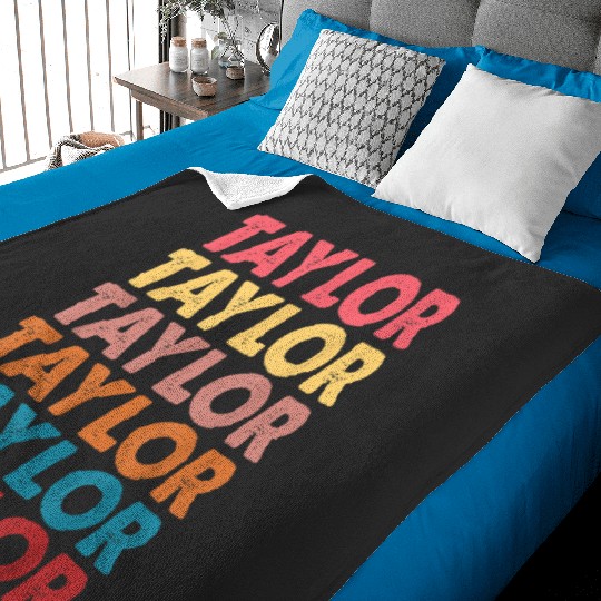 Discover First Name Vintage Taylor I Love Taylor Baby Blankets
