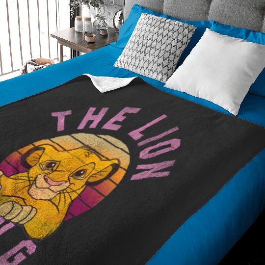 Disney Lion King Sweet Simba Striped Sunset Baby Blankets