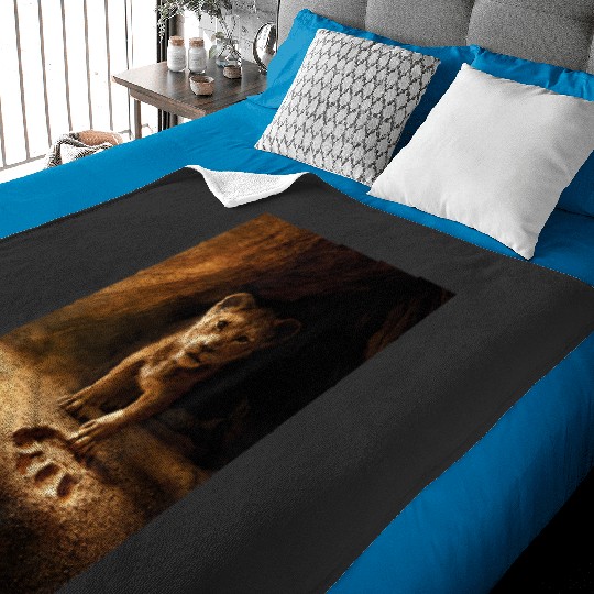 Disney The Lion King Live Action Simba Paw Fill Movie Poster Baby Blankets