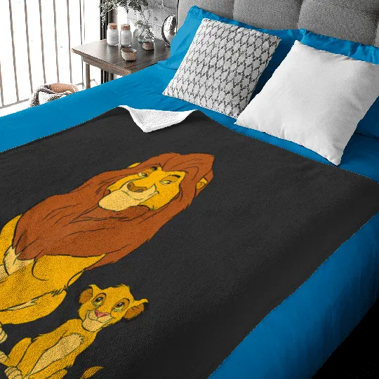Disney The Lion King Young Simba And Mufasa Baby Blankets