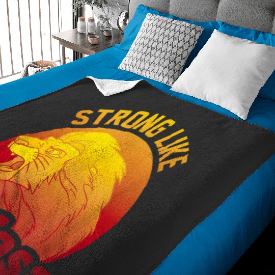 Discover Disney The Lion King Strong Like Mufasa Sunset Logo Baby Blankets