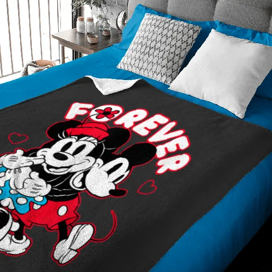 Disney Mickey Mouse Minnie Mouse Love Forever Valentines Baby Blankets