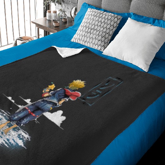 Disney Kingdom Hearts Sora Walking On Water Big Chest Poster Baby Blankets