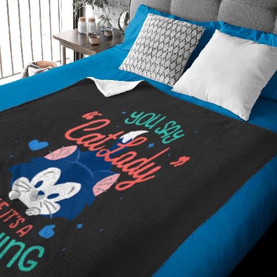 Disney Figaro You Say Cat Lady Like Its A Bad Thing Baby Blankets