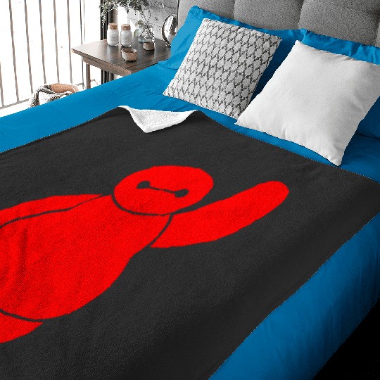 Disney Movie Big Hero 6 Baymax Waving Baby Blankets