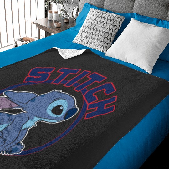 Disney Lilo Stitch Cute Stitch Profile Big Chest Circle V2 Baby Blankets