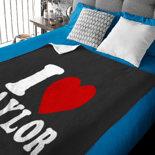 Discover I Love Taylor, I Heart Taylor, Red Heart Valentine Baby Blankets