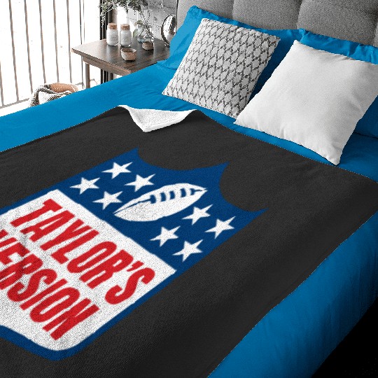 taylorr_S VERSION taylorr Swift + Travis Kelce Football Era Baby Blankets