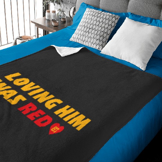 Loving Him Was Red - taylorr Swift &amp_ Travis Kelce (1) Baby Blankets