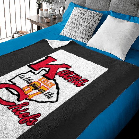 Karma is the Guy on the Chiefs taylorr Swift Travis Kelce Baby Blankets