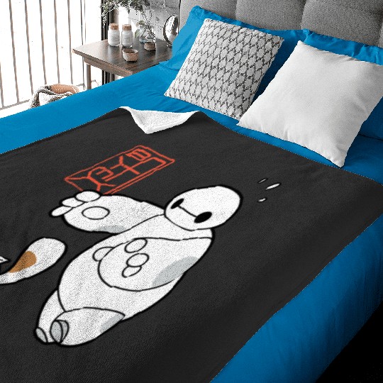 Disney Big Hero 6 Baymax Chasing Mochi Cute Shot Baby Blankets