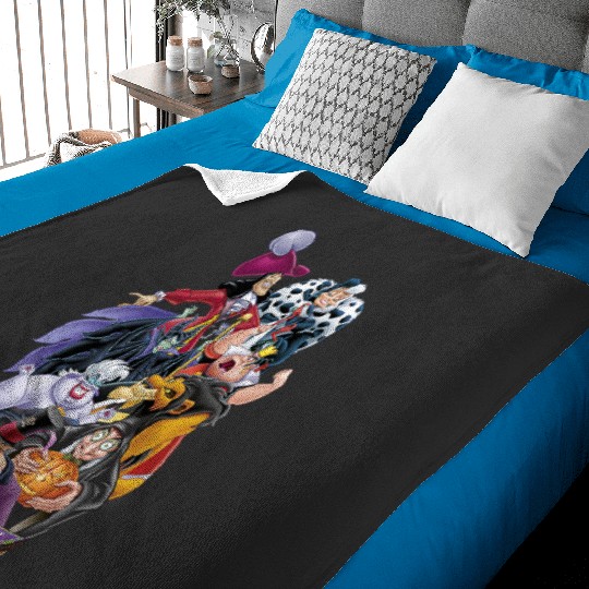 Disney Villains Classic Epic Group Shot Big Chest Portrait Baby Blankets