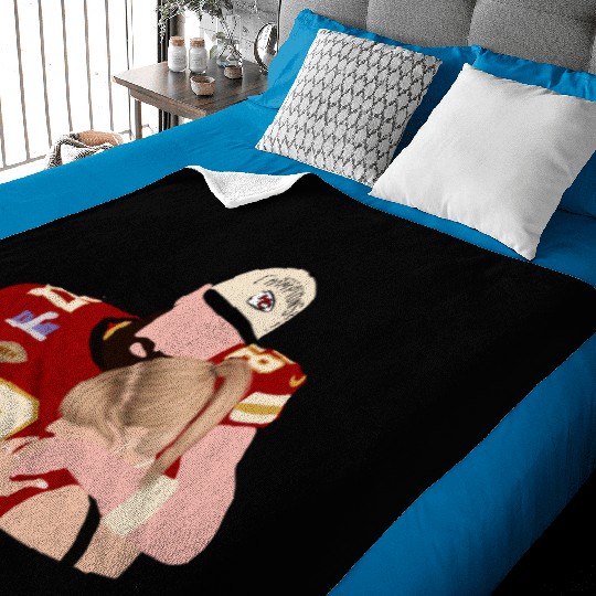Travis Kelce Taylorr Swift Chiefs Baby Blankets