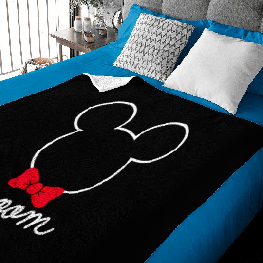 Disney Mickey Mouse Bowtie Groom Wedding Baby Blankets